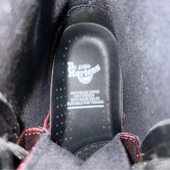 Dr Martens Vegan 1460 Chrome Boots In Oxblood — Chrome Paint Metallic - Picture 8 of 8